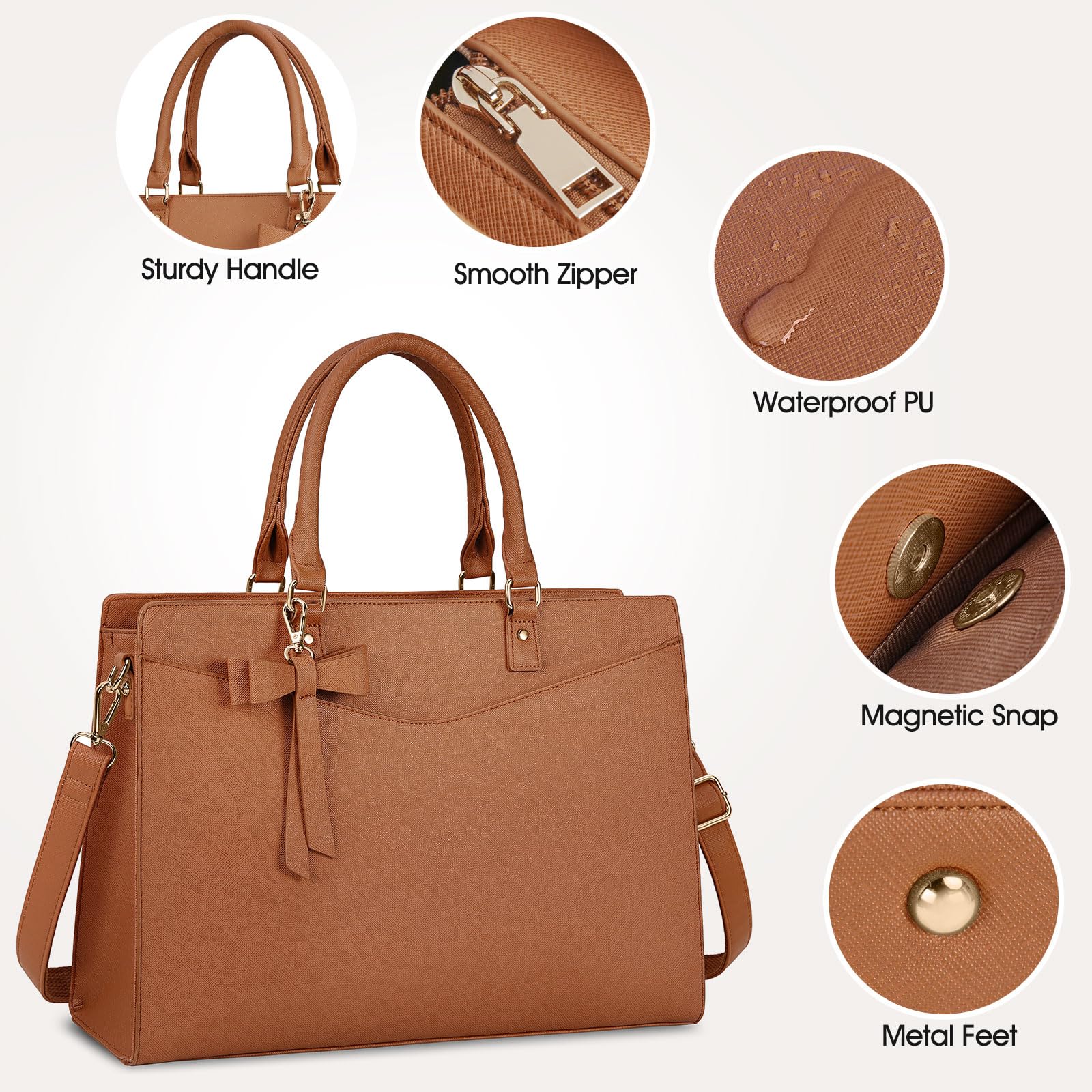Sac à Main Femme VARLIVOO Cuir PU - Bandoulière Amovible
