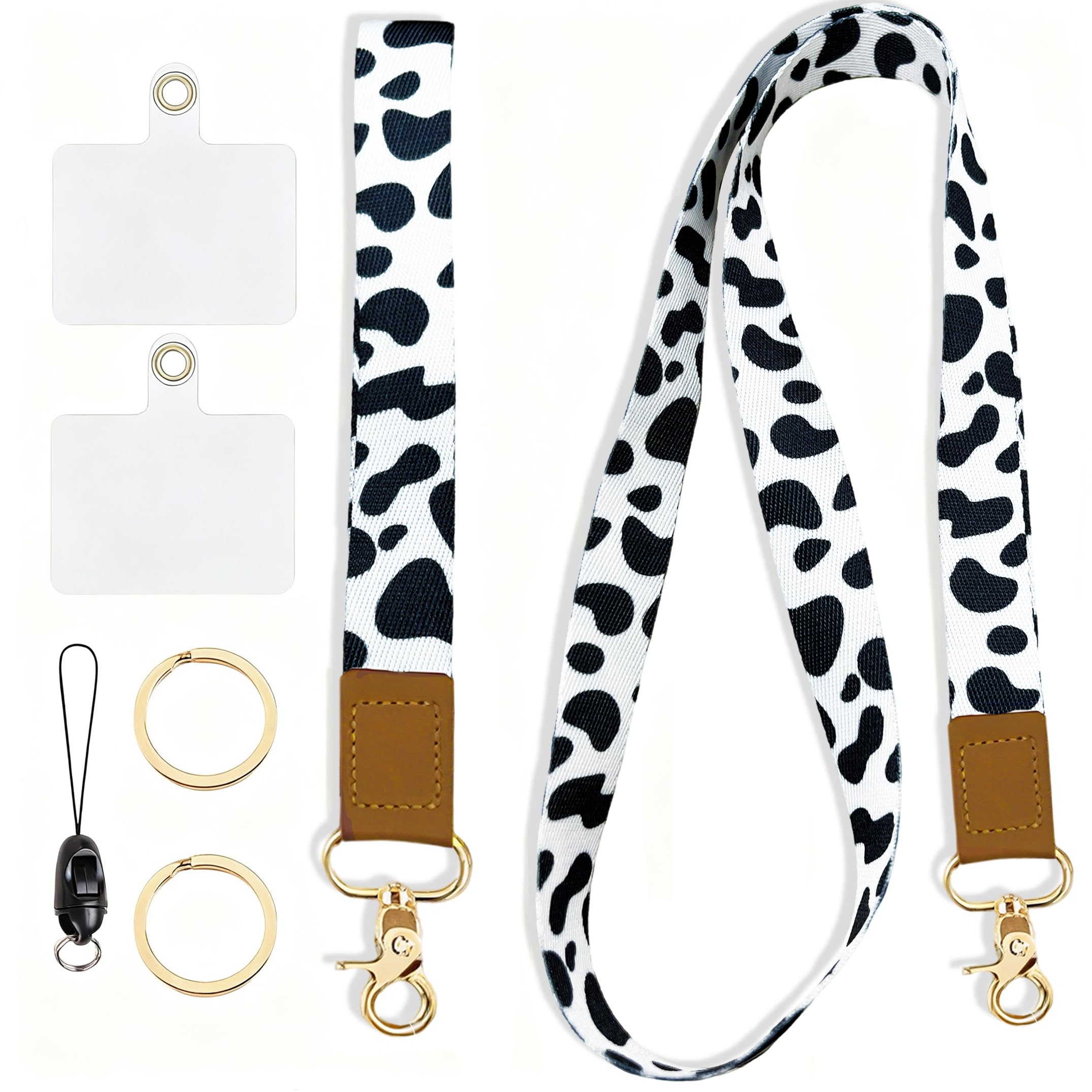 YesMvpMvp Phone Lanyard Crossbody Wrist Strap, Cell Phone Lanyards for around the Neck Wristlet,For Keys Case ID Badges Accessories (cow)