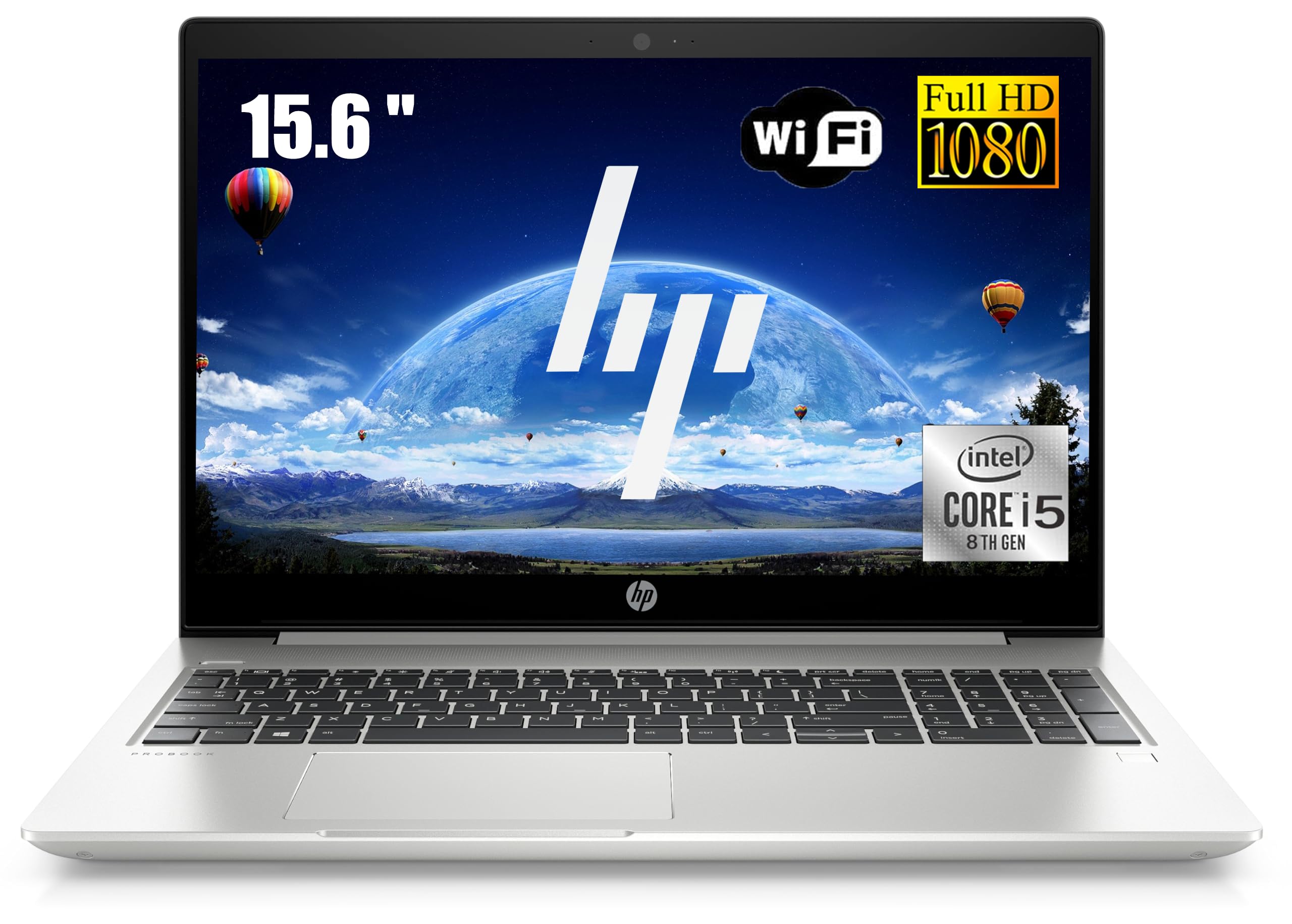 HP ProBook 450 G6 Business Laptop, 15,6 pollici FHD (1920 x 1080), Intel Core i5-8265U, 8 GB RAM, SSD da 256 GB, tastiera QWERTY giapponese, Windows 11 Pro (ricondizionato)