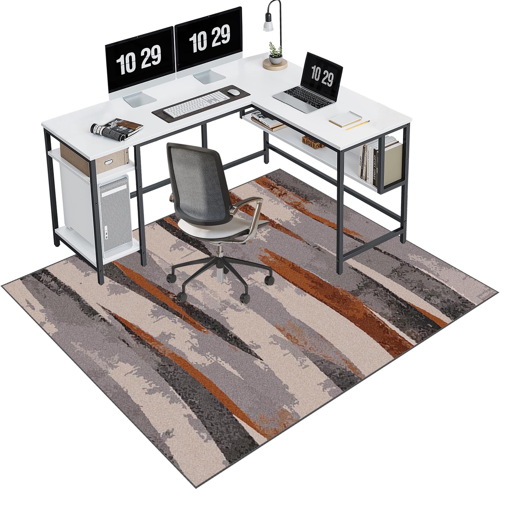 EYKWKB 140 x 160 cm Heavy Duty Office Chair Mat for Hard Floors | Floor Protector for Rolling Chair | Desk Protector Mat | Floor Protection Mat | Gaming Chair Mat for Carpet Floors