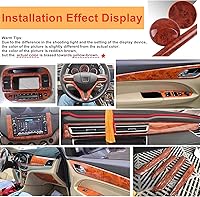 Vista 6 de Vinilo autoadhesivo de grano de madera de alto brillo para el interior del automóvil, calcomanías autoadhesivas de película DIY, rollo impermeable