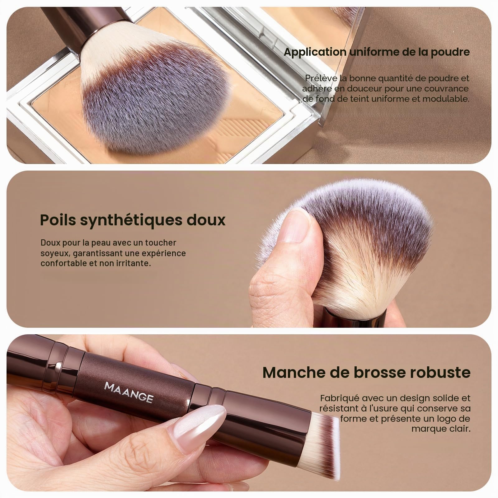 MAANGE Pinceaux Maquillage Professionnels 21 Pièces / 40 Fonctions - Coffret Cadeau Double Face Complet (Vegan, Pour Tout le Visage)