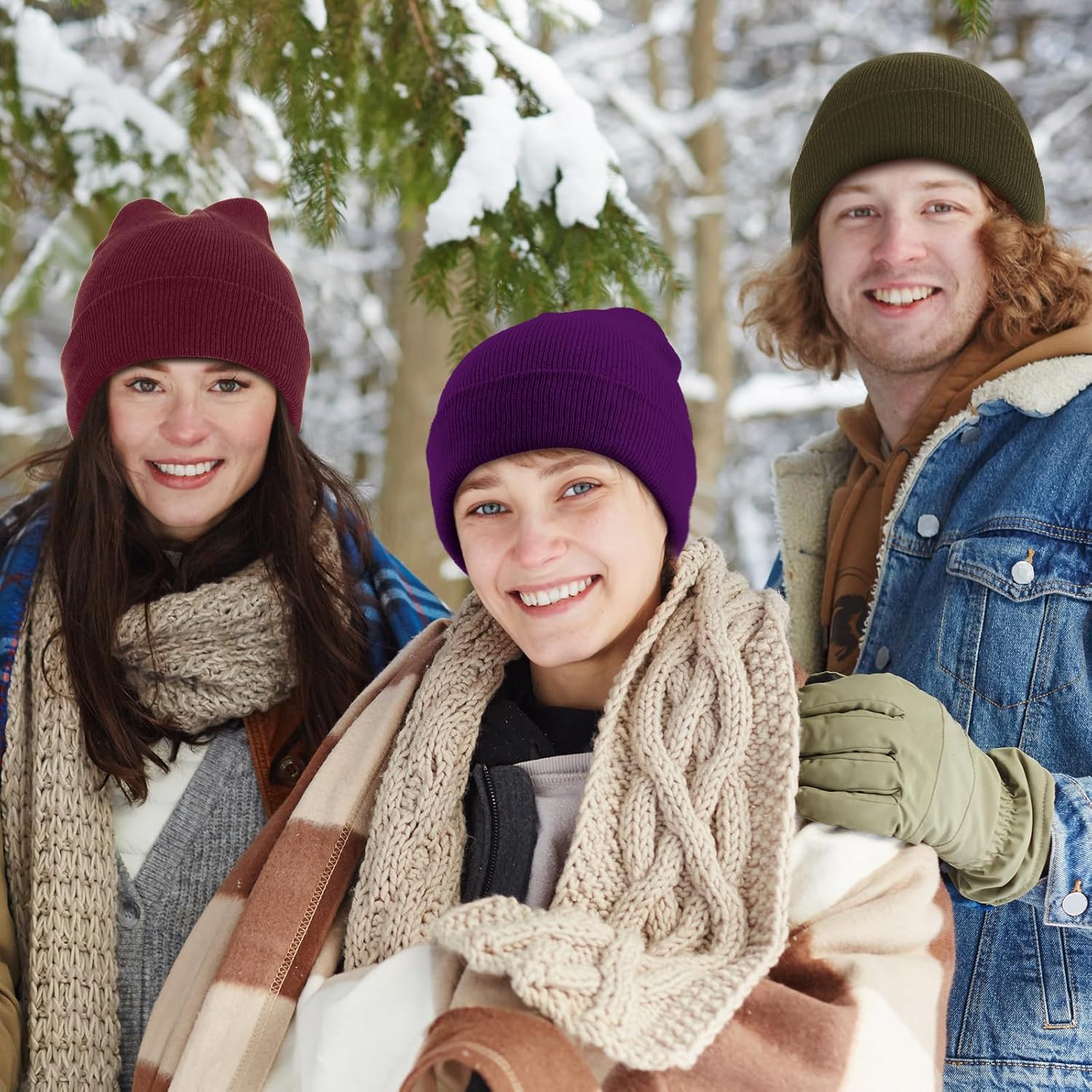 Winter Beanie Hats Bulk for Men Women Beanie Cap for Donation Cozy Knitted Cuffed Skull Cap Gift Soft Ski Hat - Image 4