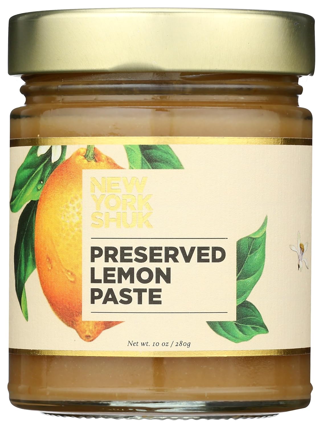 New York Shuk Preserved Lemon Paste, 10 oz - Clean Ingredients, No HFCS or Hydrogenated Fats, Ideal for Authentic Tagines & Marinades