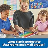 Vista 3 de Learning Resources - Tablero de multiplicación arcoíris, tabla de tiempos manipulativos, aprendizaje Montessori y juguetes de educación en casa