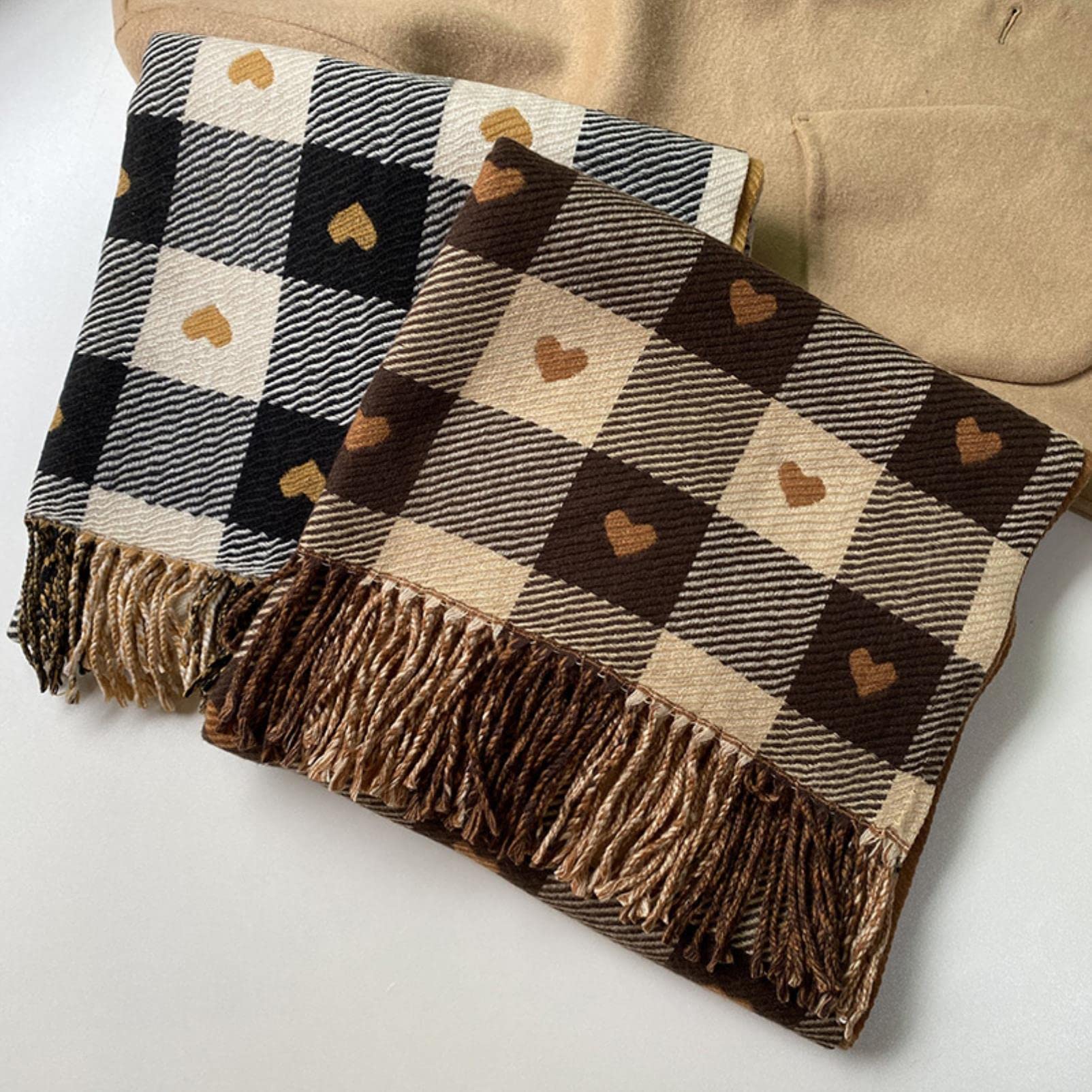 URYYRIT Sciarpa Sciarpa Inverno Inverno Cashmere A Lungo Imitazione da Donna Imitazione Cashmere Sciarf Femmina di Sciarpa da Donna A Scialle di Scialle.