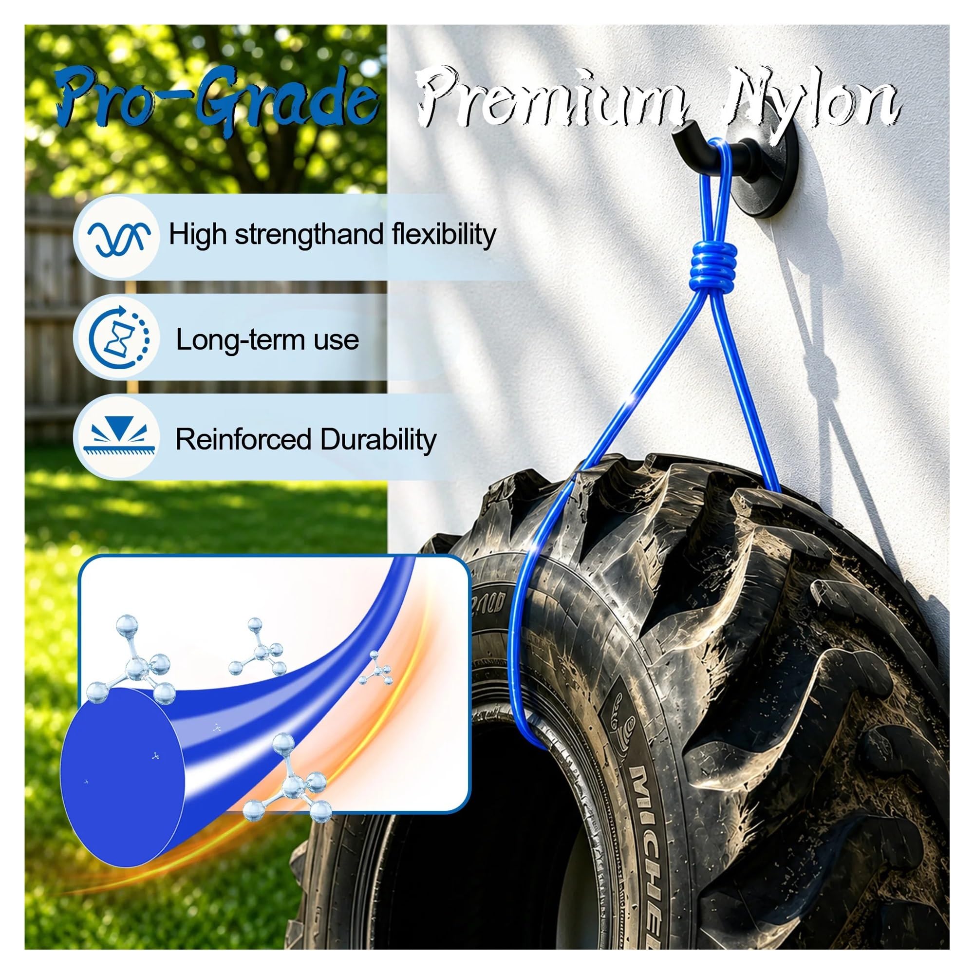 Filo Nylon per decespugliatore 1.6~4.0mm x 100M Tondo | Corda per decespugliatore e tosaerba, 1 rotolo, nylon(3mm,100m)