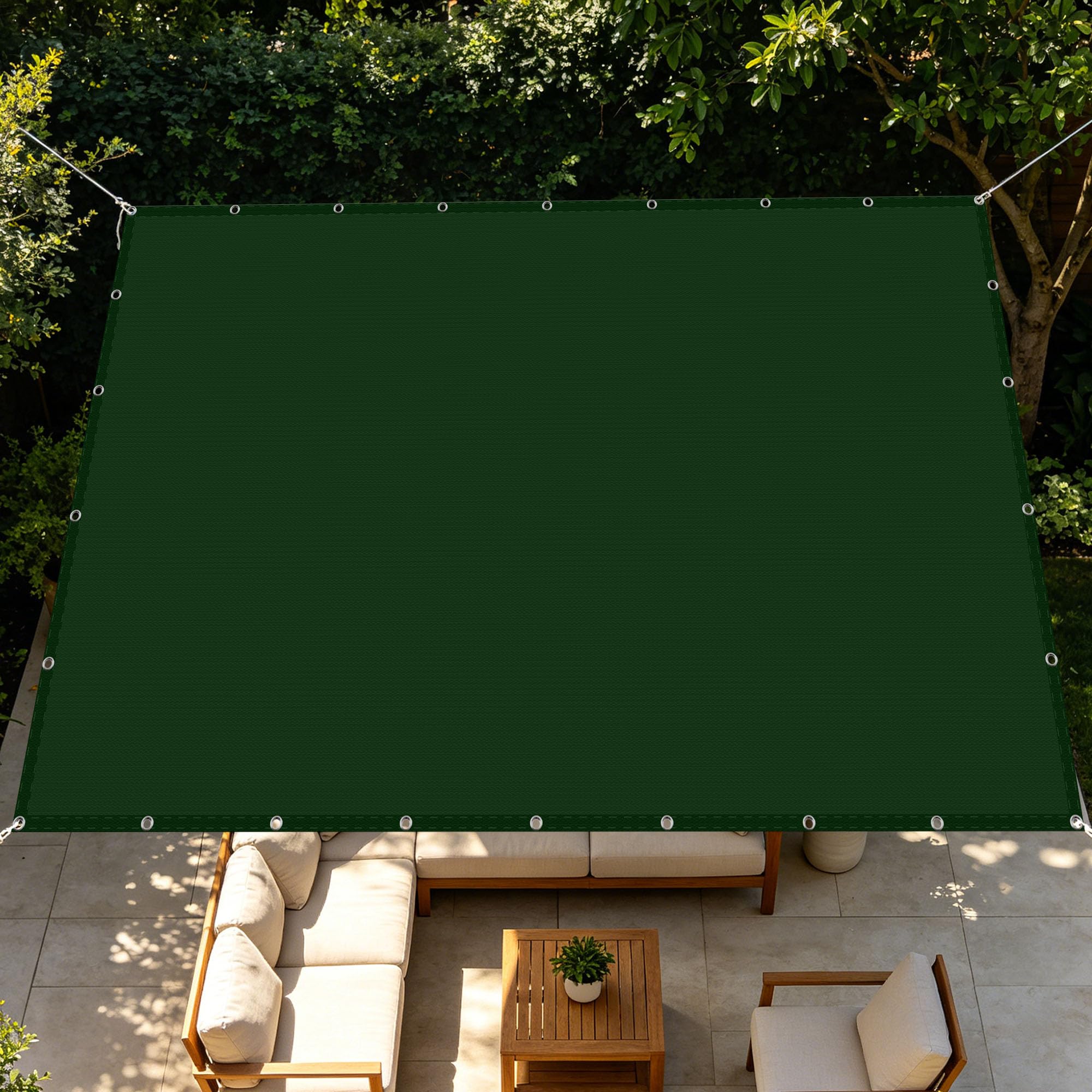 Voile ombrage auvent antidéchirure résistant aux UV sable 90x100cm