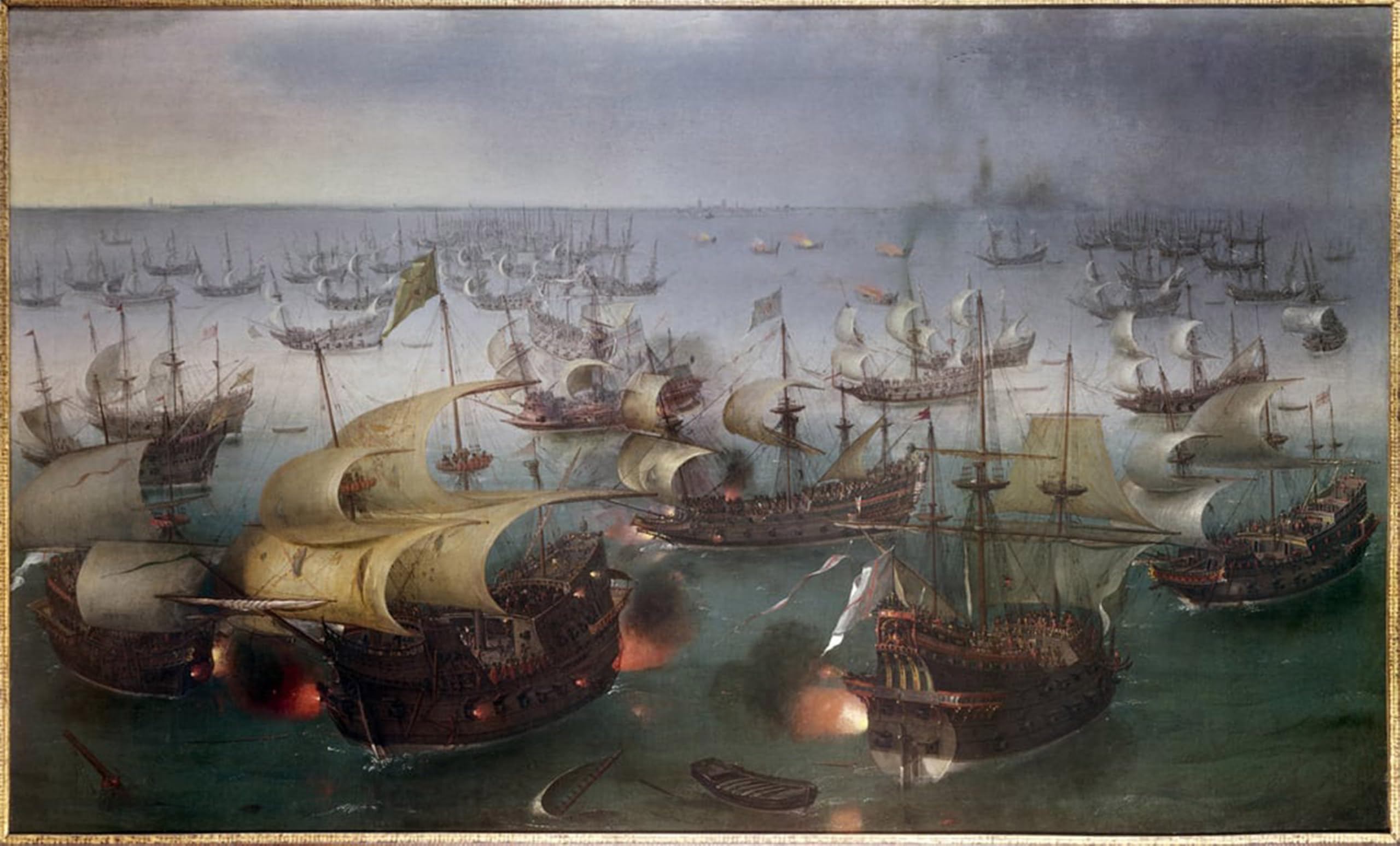 Posteriik No Frame Famous Print Pop Art Wall Art Graffiti The Invincible Armada Against The English Fleet By Hendrick Cornelisz Vroom Art Prints For Home Decor 60X90cm