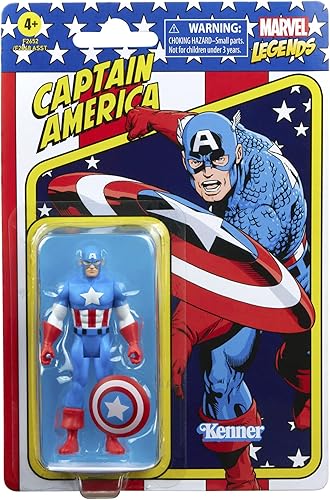 Miniatura 4 de Marvel Hasbro Legends Series 3.75 pulgadas Retro 375 Colección Capitán América figura de acción juguete