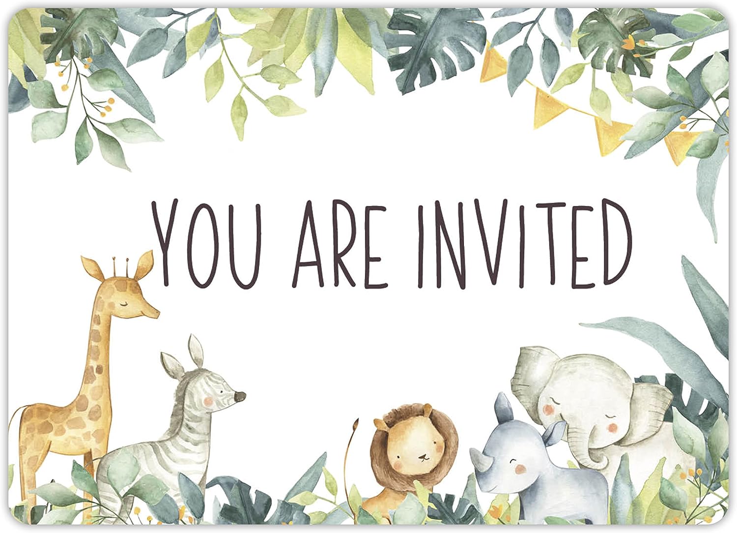 12 Children’s Birthday Invitation Cards with Matching Mailing Envelopes