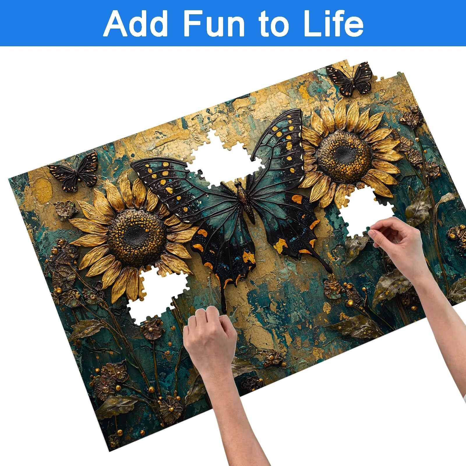 Puzzle 4000 Pezzi Farfalla, Puzzle Fiore 4000 Pezzi Arte per Adulti e Bambini, Misura: 141.5x87.5 cm, Puzzles Legno per Adulti con Squisita Scatola di Imballaggio, Regalo Donna, Regalo Uomo, -9159
