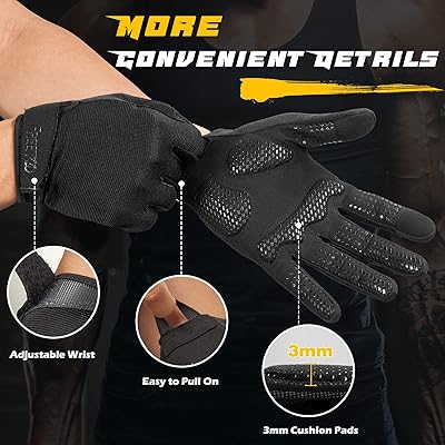 Gants de levage - Non spécifié - Mixte - Noir - Respirant - Confortable
