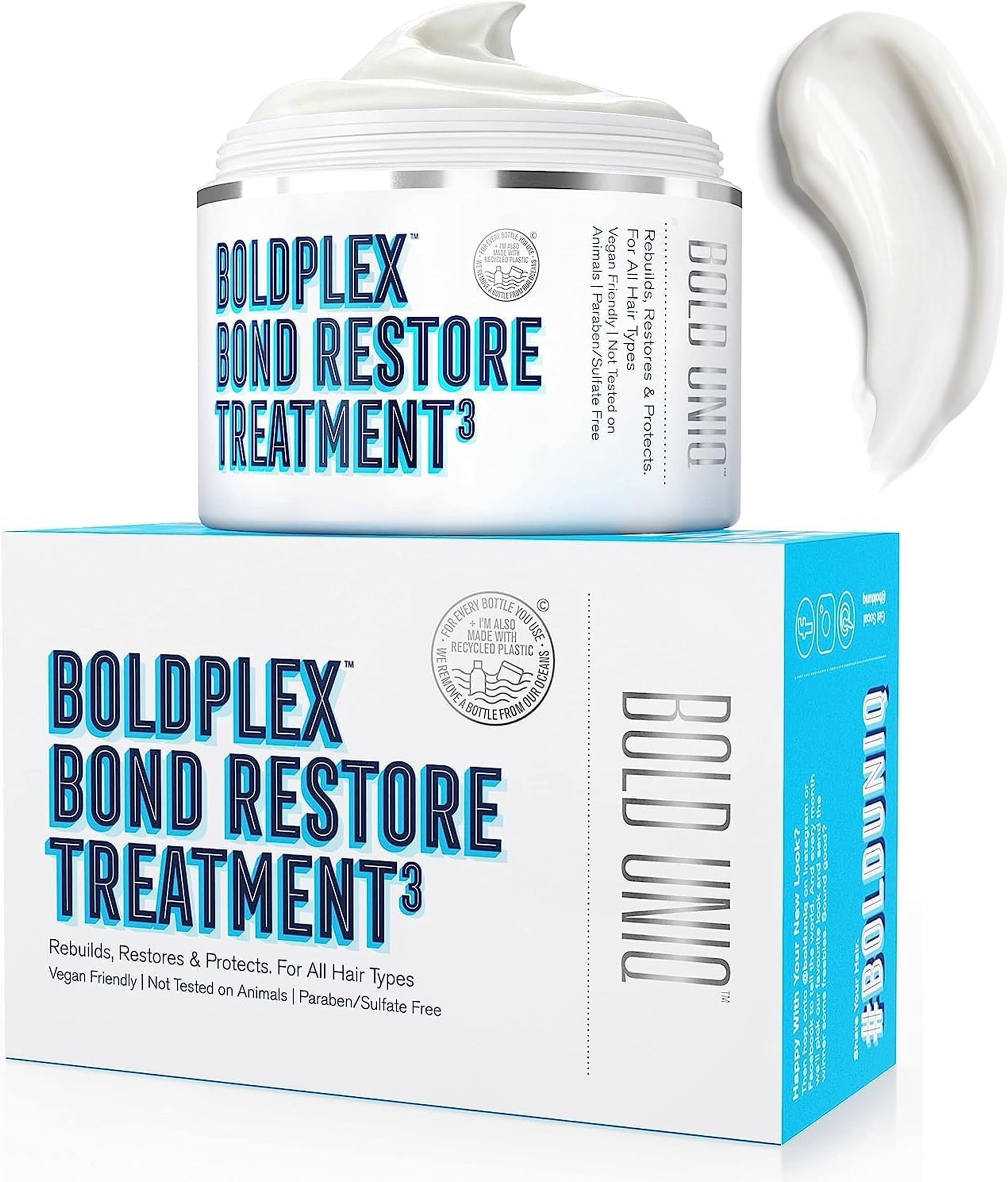 BoldPlex Hair Mask, Deep Conditioning For Dry, Damaged Hair, Mascarilla Para El Cabello, Repairs and Nourishes Curly, Bleached, or Frizzy Hair, Deep Conditioner - 6.76 Fl Oz