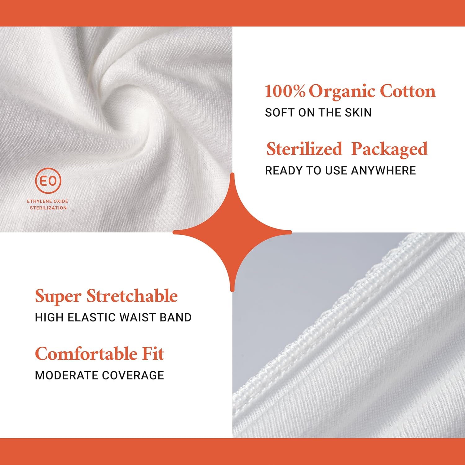 EasyPieces 100% Cotton Disposable Underwear for Women -Sterilized, for Travel, Gym, and Outdoor Adventures - Image 5