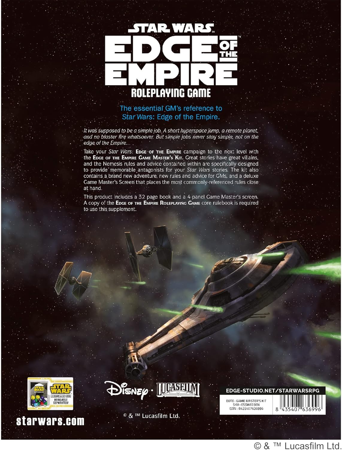 Star Wars Edge of The Empire Game Master's Kit, Roleplaying Strategy Game for Adults and Kids, Ages 10 and Up, 3-5 Players, Average Playtime 1 Hour, Made by Edge Studio