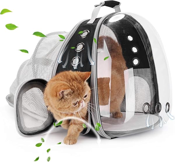 LOLLIMEOW Pet Carrier Backpack, Bubble Backpack Carrier, Cats and Puppies,Airline-Approved, Designed for Travel, Hiking,