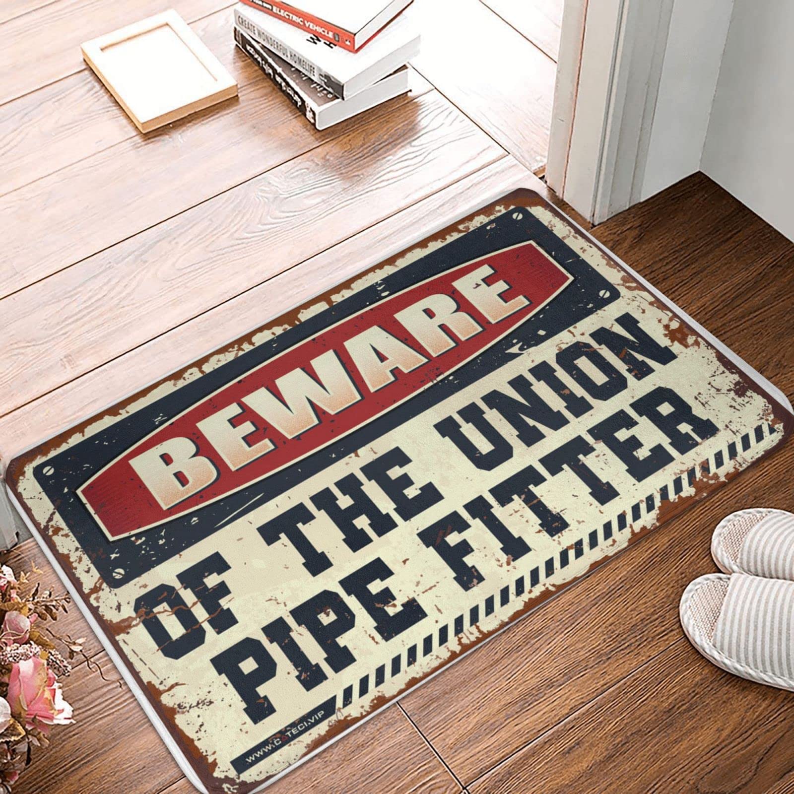 Tapis de cuisine de ferme anti-saleté paillasson accueillant Union Pipe Fitter 65x90
