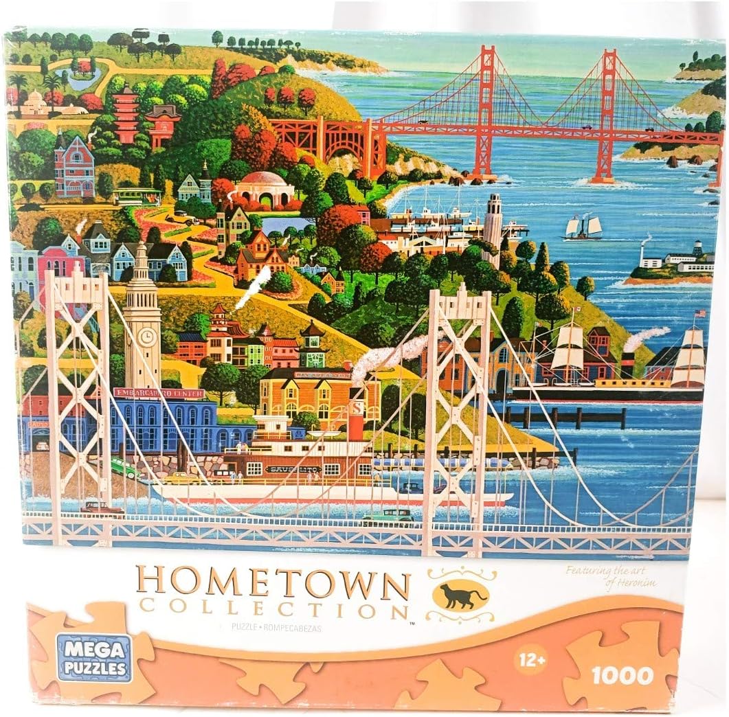 HOMETOWN COLLECTION Featuring the Art of Heronim Bridges of San Francisco 1000 Piece Puzzle by HOMETOWN COLLECTION