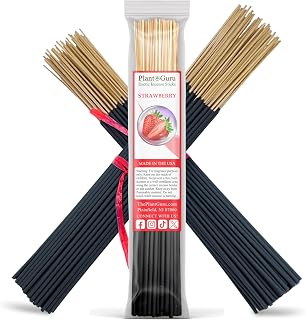 Strawberry Incense Sticks 11" - 1 Bundle 85 to 100 Sticks - Smooth and Clean Long Burn Time, 45 to 60 Minutes.