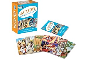 Think Fun Last Letter Card Game: Fast Wordplay Party Game for Adults, Teens & Kids