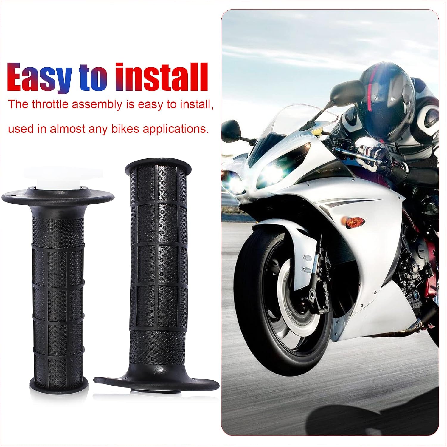 Twist Throttle Accelerator Grip Cable for Pit Dirt Mini 4-stroke Bike Quad ATV 50cc 70cc 90cc 110cc 125cc 140cc 7/8inch 22mm Handlebar