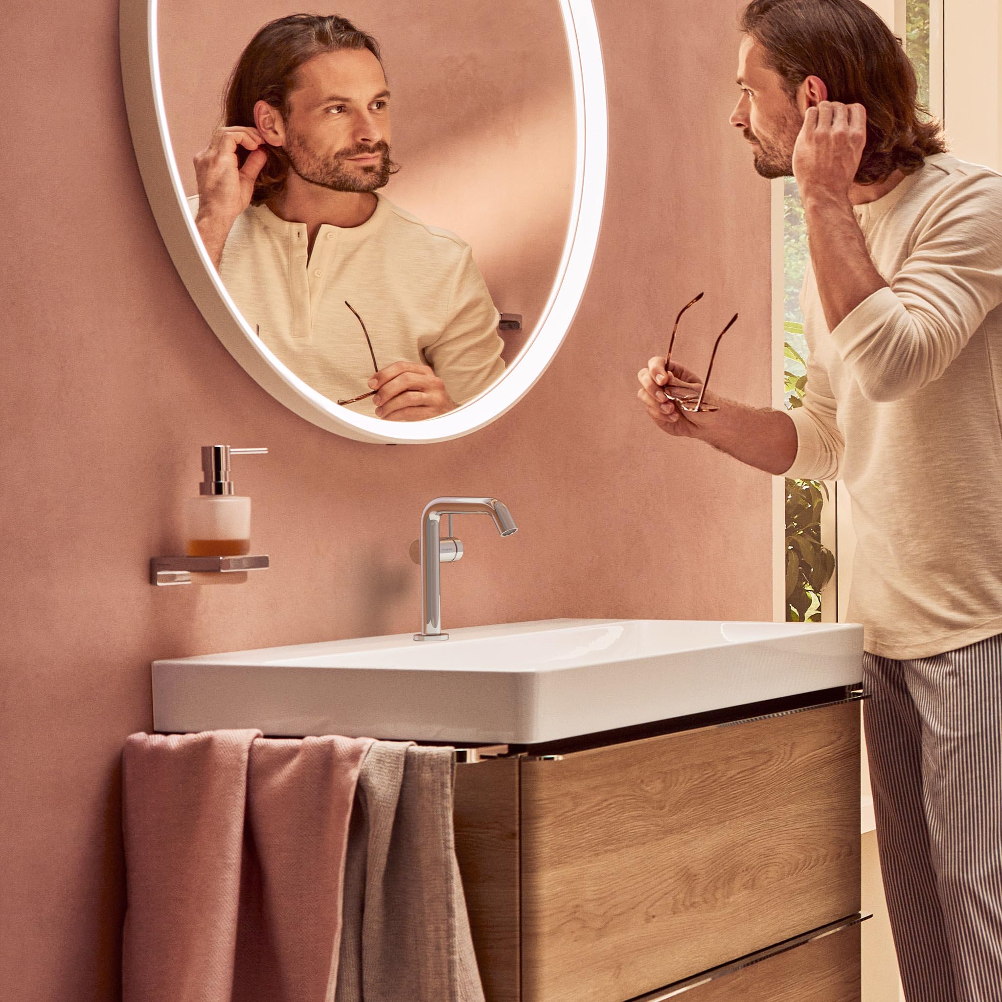Hansgrohe Rebris 240 Coolstart robinet de lavabo réhaussé chrome brillant