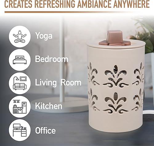 Miniatura 6 de Deco - Calentador de velas eléctrico, calentador de cera, incluye 4 cubos de cera