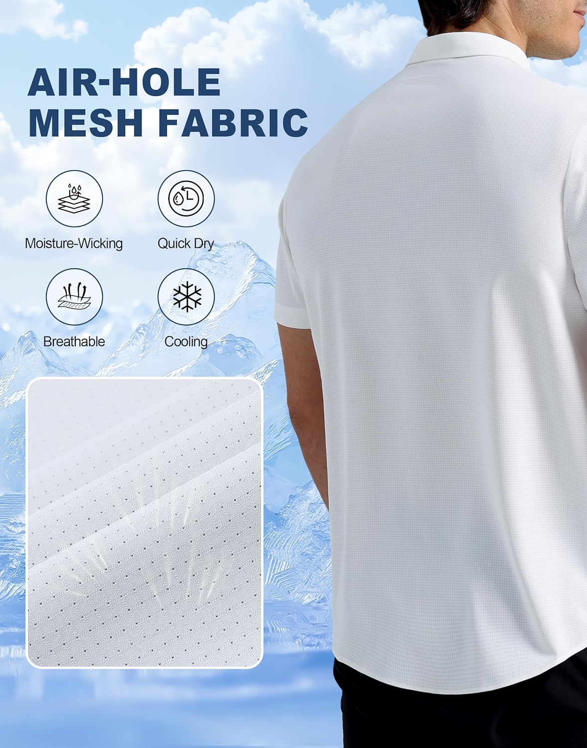 Pioneer Camp Men Fishing Shirts with Zipper Pocket UPF 50+ Lightweight Casual Short Sleeve Button Down Shirts for Men Hiking