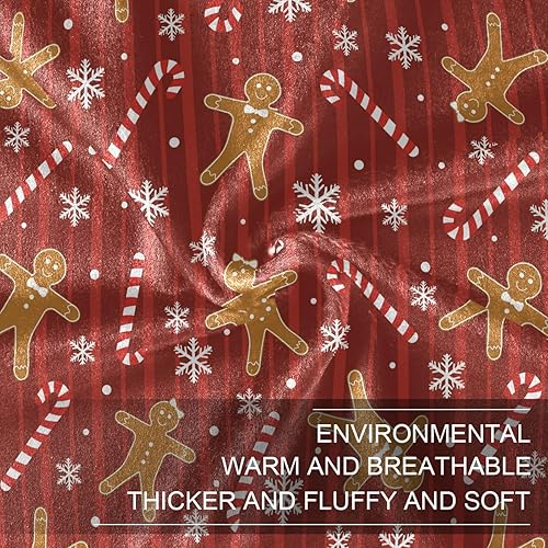 Miniatura 7 de FRODOTGV Christmas Cookies Biscuits Candy Canes Snow Flannel Fleece Blanket Warm Flannel Spring Blankets & Throws 60x90 Inches for Chair Living Room