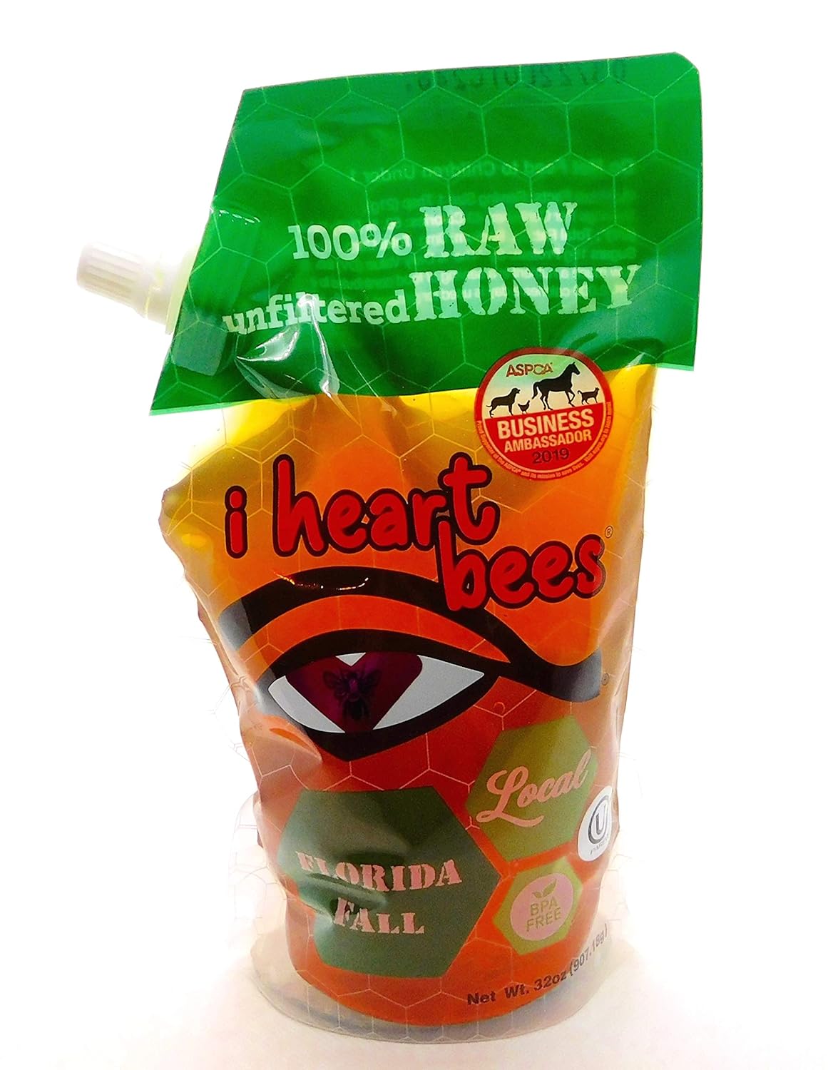 I HEART BEES - Fall Blend Honey - 32 Ounces - Raw and Unfiltered Honey, Kosher Certified