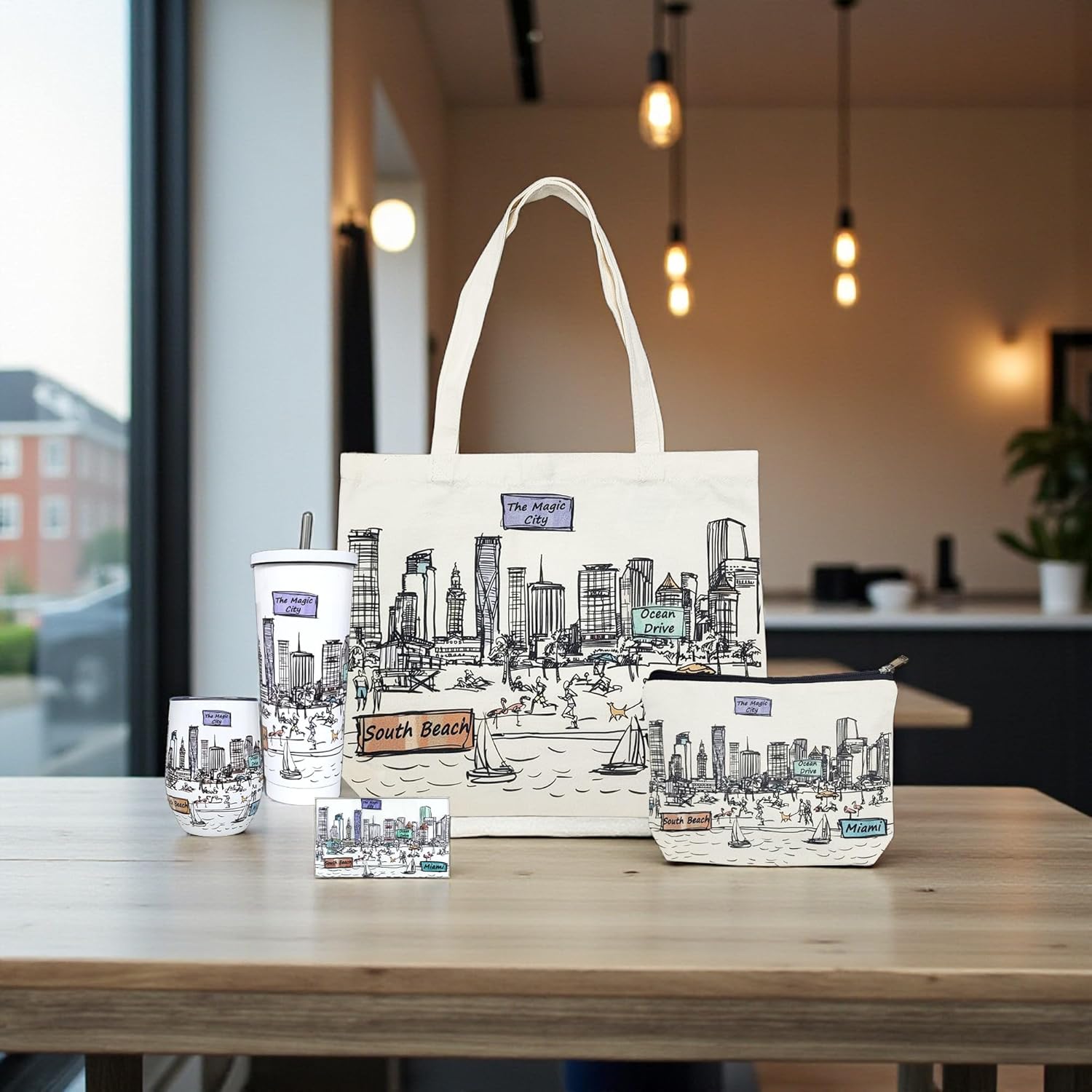 Cities Around the World 25 Oz Tumbler Series- Designed in the USA- Vacuum Insulated Tumbler with Lids Straw - Stainless Steel Coffee Water Travel Mug, Cup for Hot Cold Drink (Miami) - Image 4