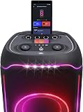 JBL PartyBox Ultimate, puissante enceinte Bluetooth sans fil, connectivité WiFi, basses puissantes, JBL Pro Sound, éclairage dynamique intégré et transportable sur roues - 4