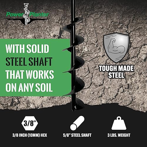 Miniatura 4 de Power Planter foco de 3 x 24 pulgadas de Longitud extendida & Ropa De Cama Plant Barrena..., Negro