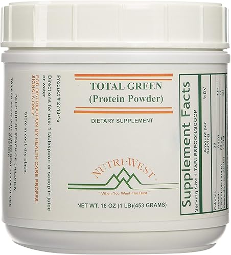 Nutri-West - Polvo de proteína verde total - 16oz