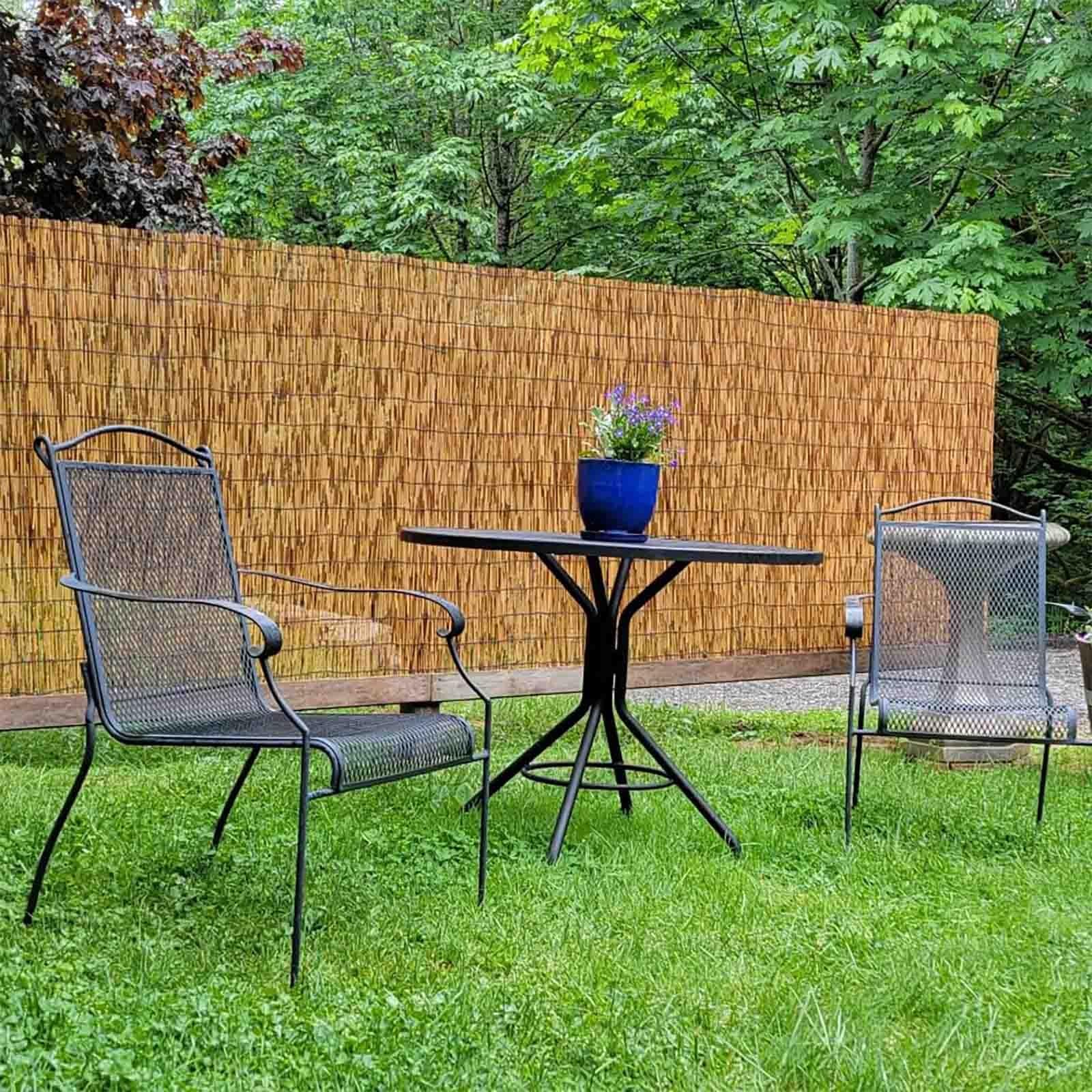 Valla Cañizo Natural De Bambú Divisor De Valla,Cañizo De Bambu Pelado De Privacidad Parasol Impermeable,Rollo De Caña para Valla Respetuoso del Medio Ambiente,para Jardín, Villa(180 x 600 cm (H x B))