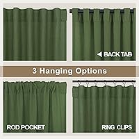 Vista 95 de Orange Linen Curtains 72 Inch Length for Living Room 2 Panels Set Back Tab Loop Pocket Semi Sheer Copper Brown Burnt Orange Curtains for Bedroom