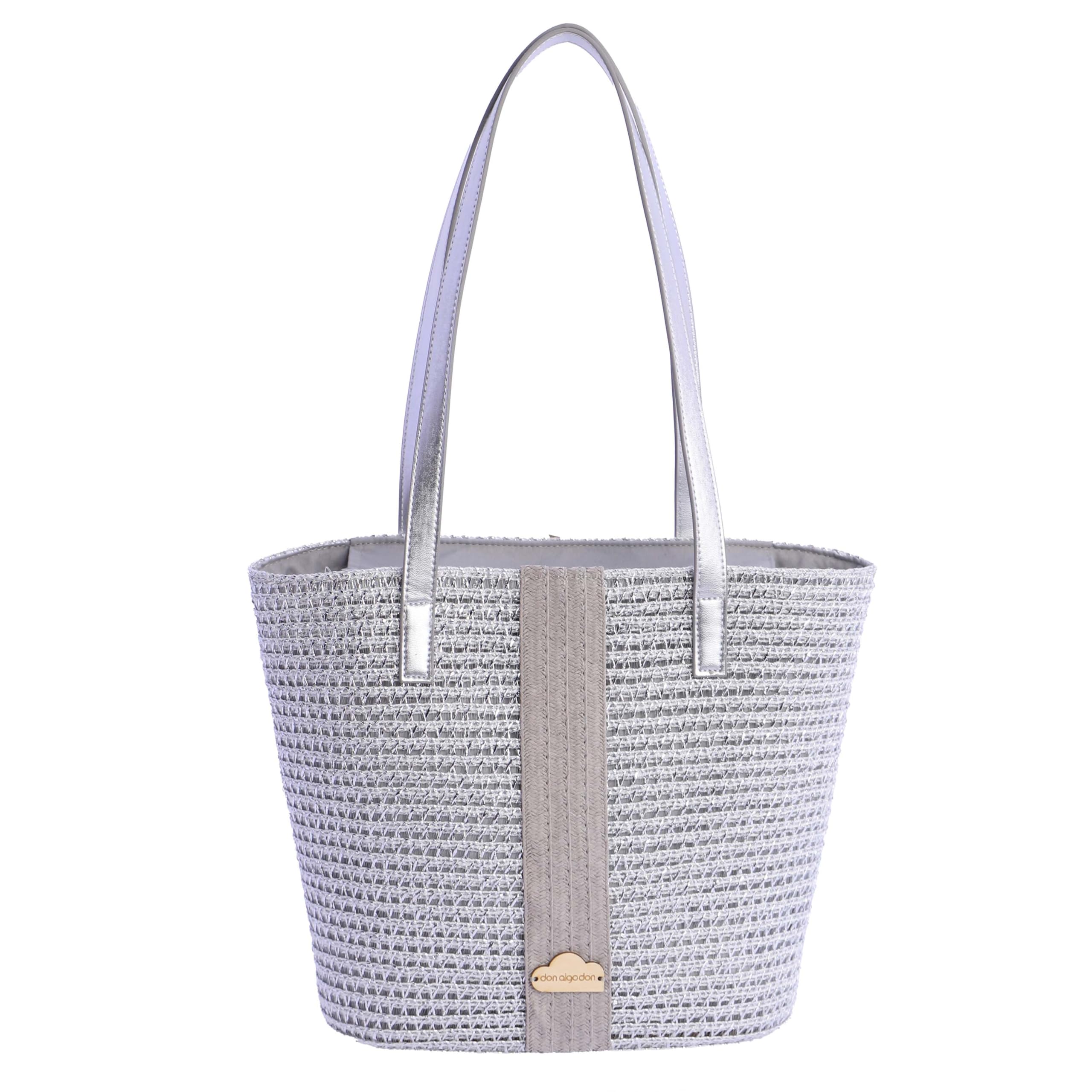 DON ALGODON Capazo playa - Bolsa playa mujer - Bolso mujer verano - Bolso playa mujer- Bolso rafia mujer con cremallera, Bolso verano mujer hecho a mano