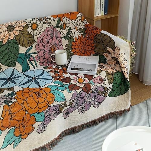 Miniatura 6 de ROOMLIFE Fundas de punto grueso para sofá, funda bohemia universal para sofá de 2 a 3 cojines, protector de muebles de mascotas, 71 x 149 pulgadas