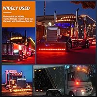 Vista 6 de Nilight Luz de Marcador Lateral Ovalada de 2.5 Pulgadas 10PCS Ámbar 2 Diodos LED Luces de Guardabarros y Separación de Remolque Impermeables