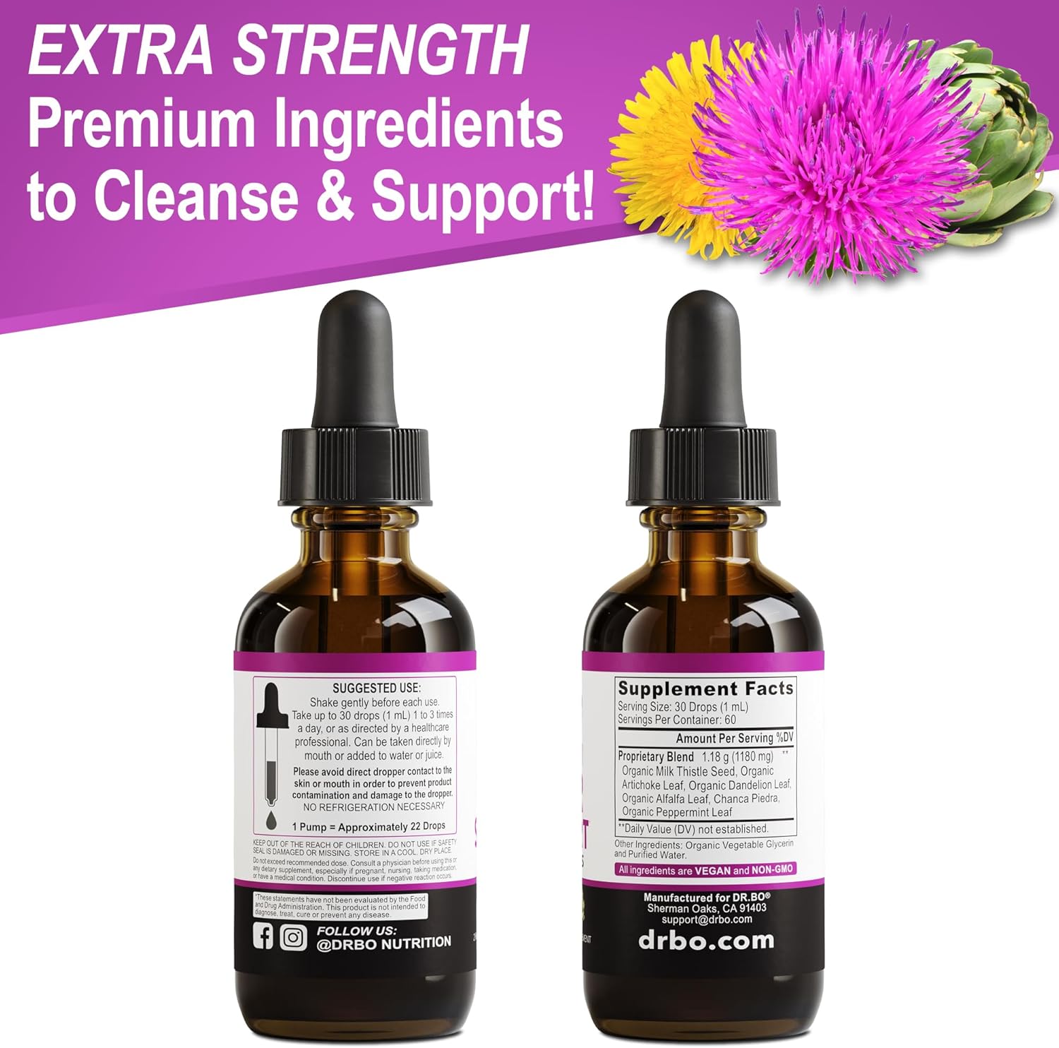 Liver Cleanse Detox & Repair Organic - Natural Liver Support Supplement Liquid Drops, Milk Thistle Dandelion, Chanca Piedra Extract, Artichoke - Gallbladder Health Formula Supplements Liquid Drops 2oz - Image 9