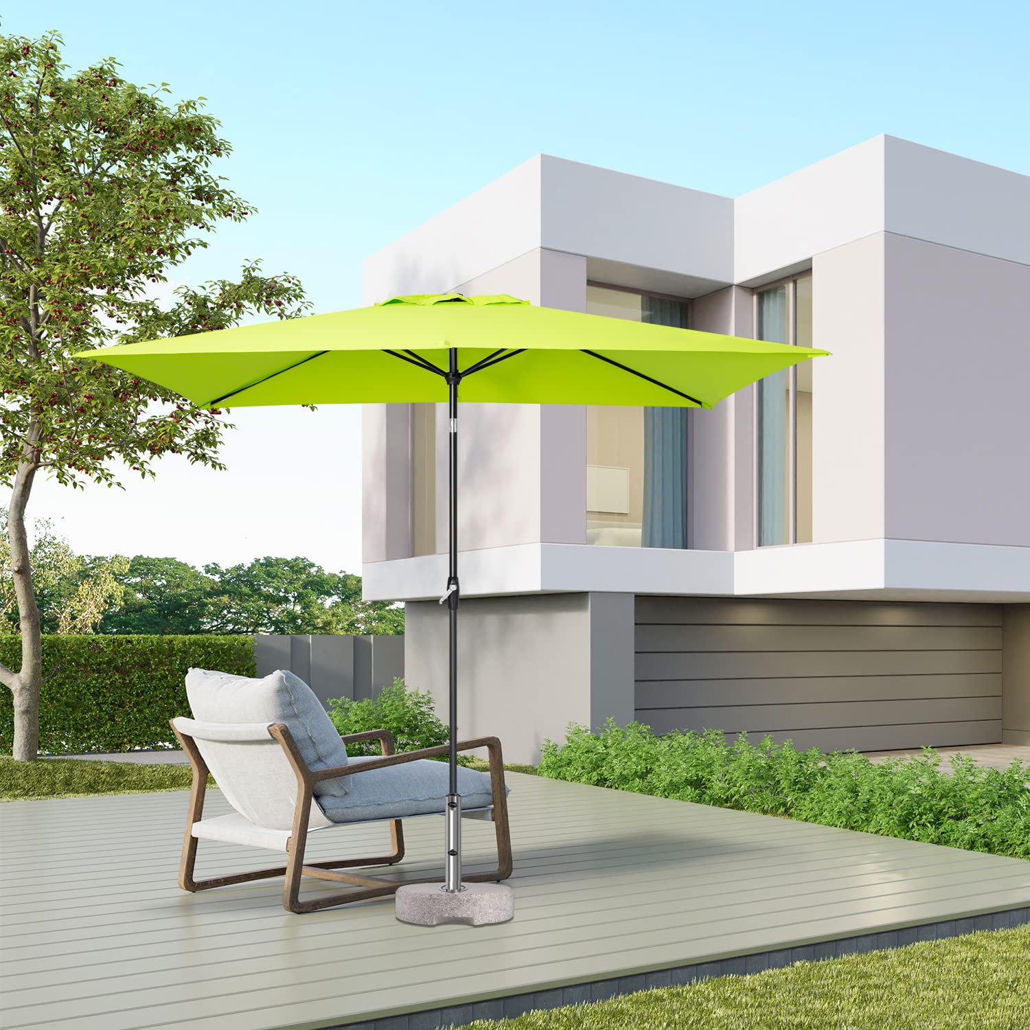 Sekey Aluminiowy parasol przeciwsłoneczny, na taras, ochrona przed promieniowaniem UV 50+, prostokątny
