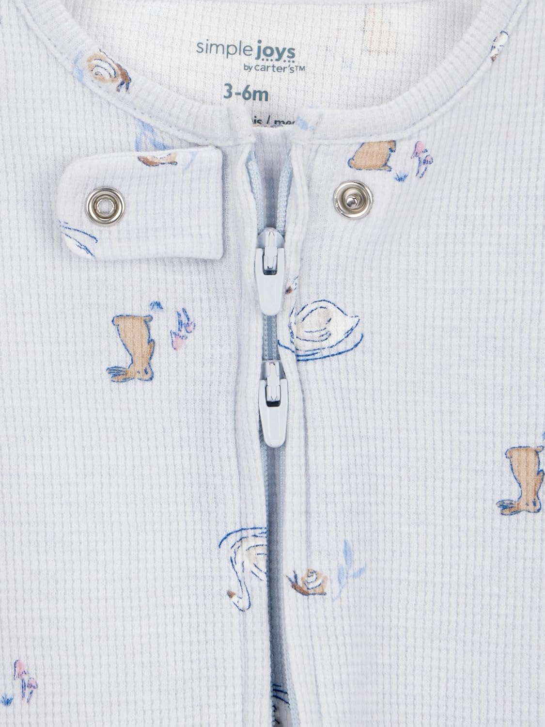 Simple Joys by Carter's baby-girls 2-way Zip Thermal Footed Sleep and Play, Pack of 2 - Image 3