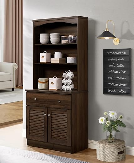 DeckUp Noordin Engineered Wood Kitchen Cabinet/Storage Unit (Walnut, Matte Finish)