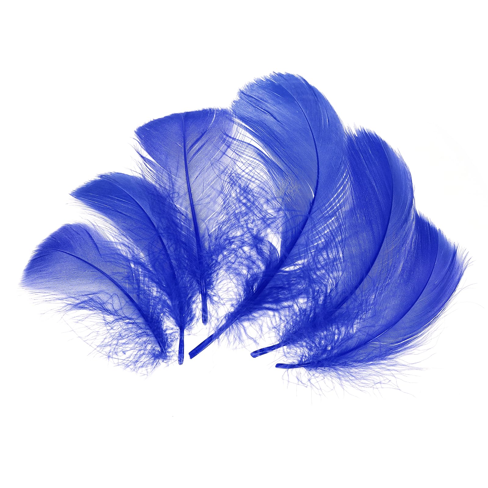 sourcing map 100Pcs Dark Blue Craft Feathers, 3-6 Inch Colored Feathers for Crafting, Fluffy Feather Bulk for DIY Crafts, Dream Catcher Supplies, Wedding Party Decoration