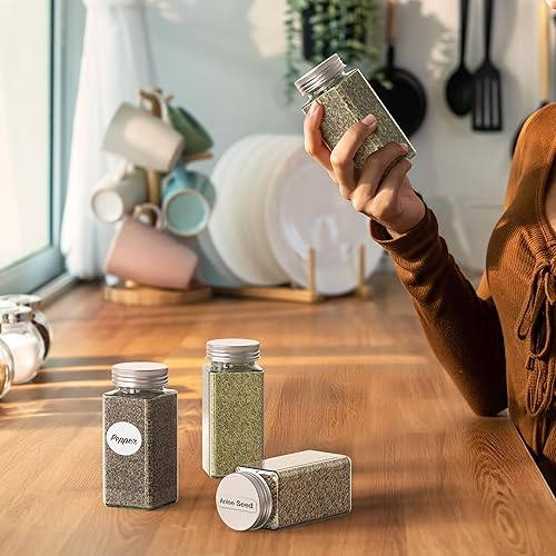 Miniatura 7 de SimpleHouseware - Tarros de especias de 4 onzas con etiqueta paquete de 12