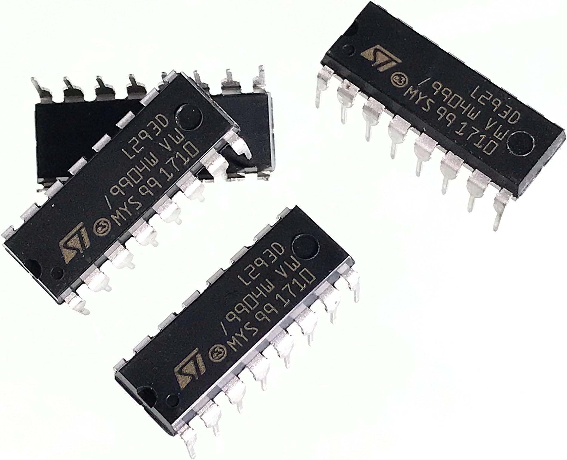 10pcs L293D DIP 16-pin IC Stepper Motor Drivers Controllers Popular Arduino DC Motor Driver / PWM Motor Driver IC H-Bridge Motor Controll for 2 full h bridge or 4 half h bridge ic by TinkerExpress
