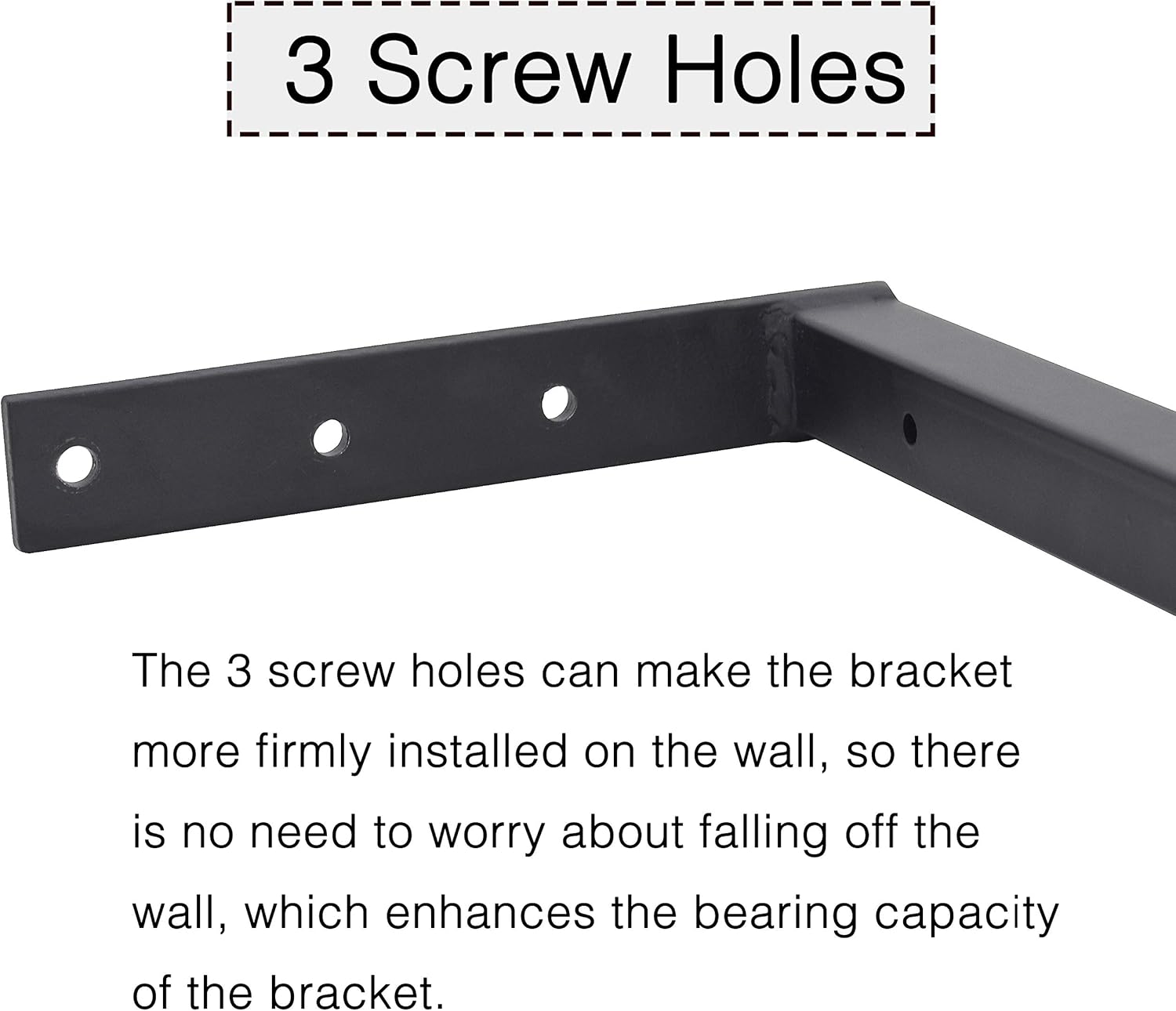 OVOV 6 Pack Heavy Duty Shelf Brackets Wall Mounted Industrial Farmhouse Floating Shelf Brackets with Lip (Black 8")