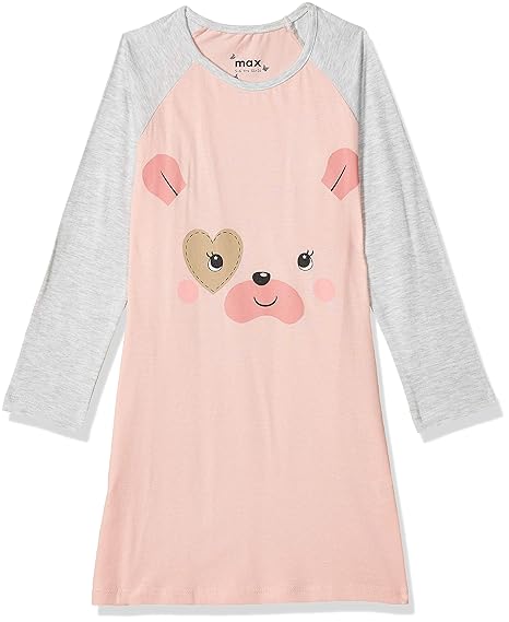 Max Girls Cotton Knee-Length Dress