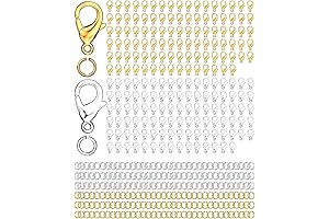 700 Pieces Complete Jewelry Making Kit: Lobster Claw Clasps, Open Jump Rings,...